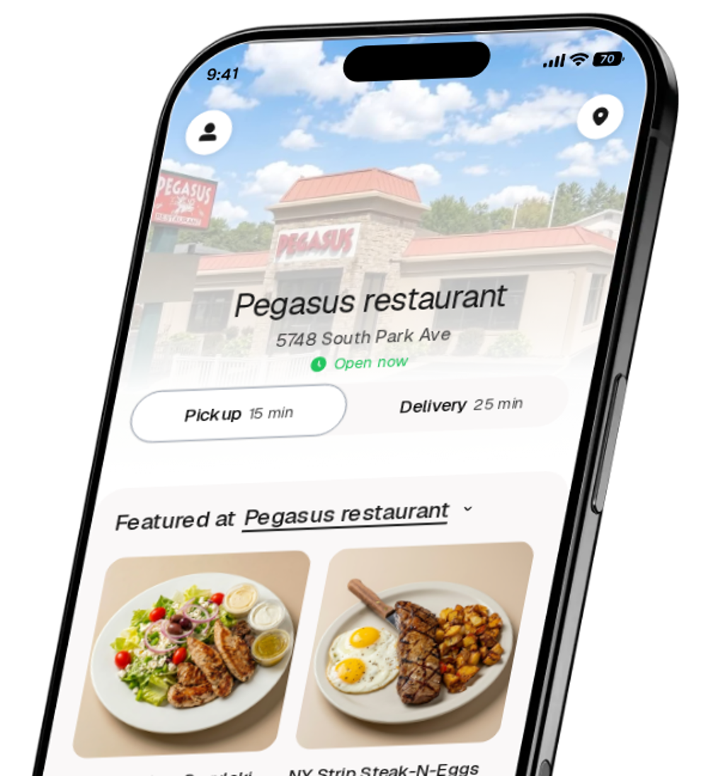 Pegasus restaurant app preview