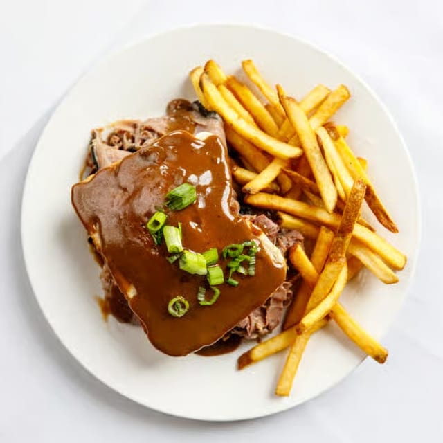 Hot Roast Beef Sandwich.