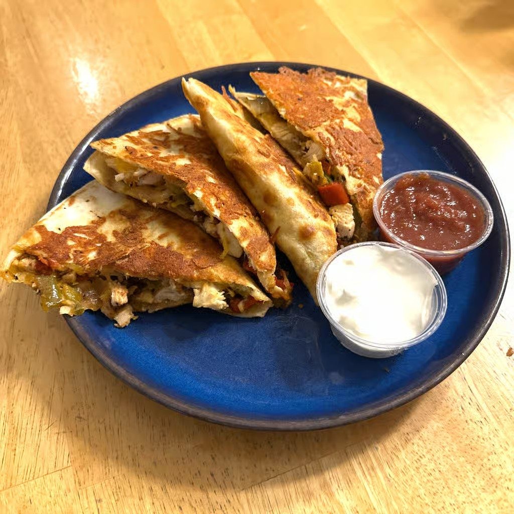 Our Famous Souvlaki Quesadilla.
