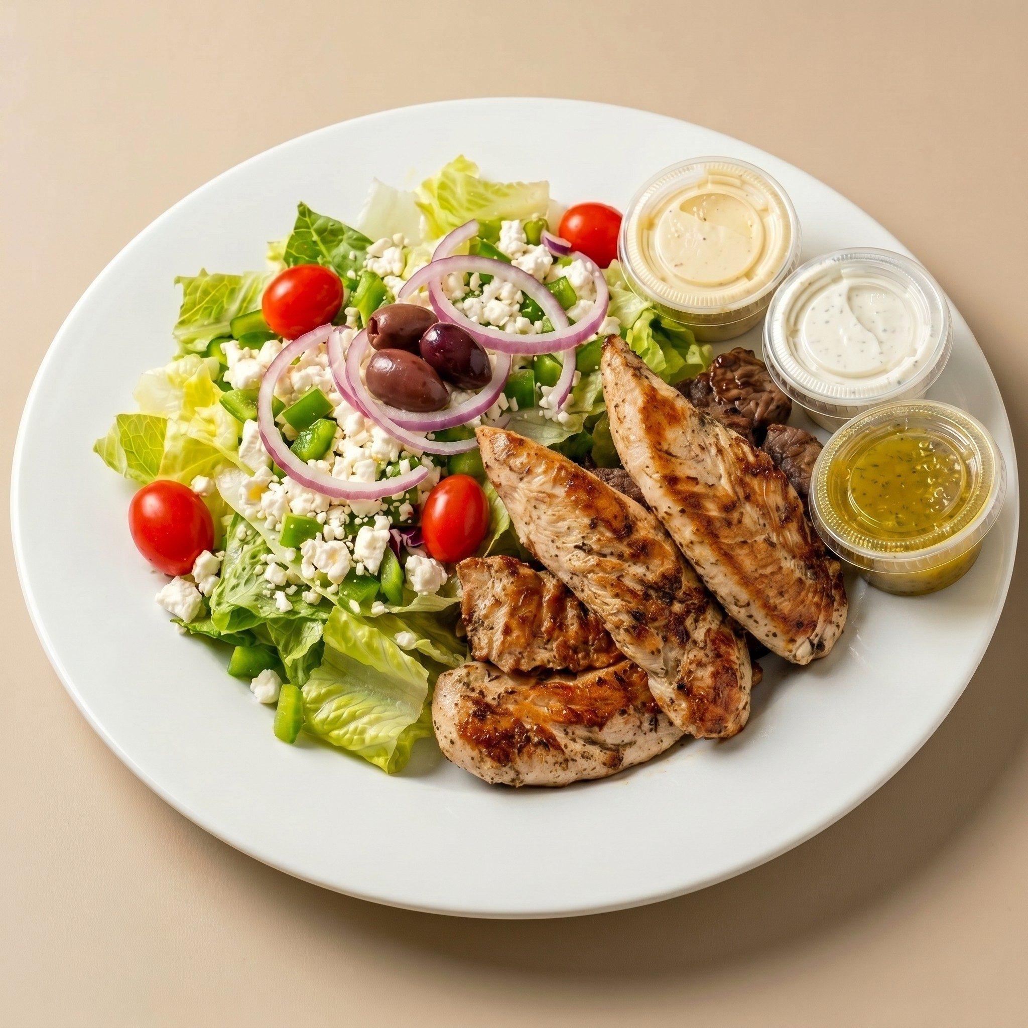 Open Chicken Souvlaki.