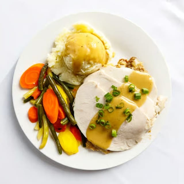Oven Roasted Turkey with Cranberry Sauce.