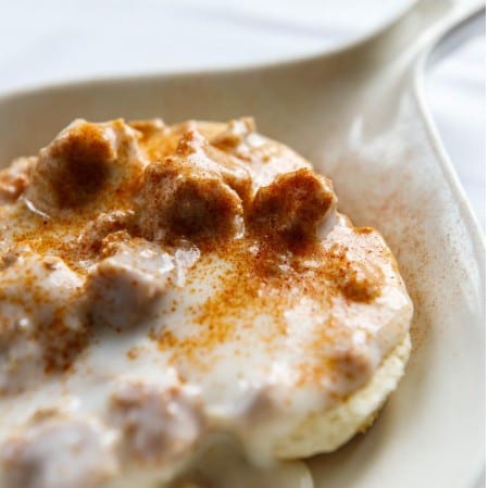 Homemade Biscuits and Sausage Gravy.