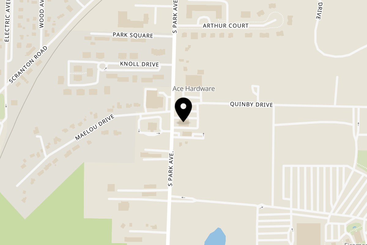 Map showing the location of Pegasus restaurant on 5748 South Park Ave in Hamburg
